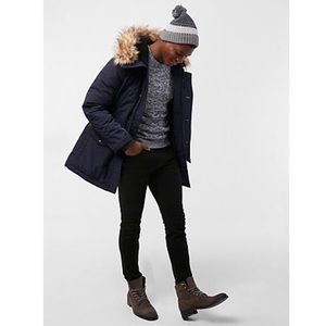 New! Men’s faux fur hooded Parka